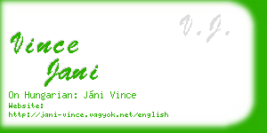 vince jani business card
