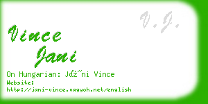 vince jani business card